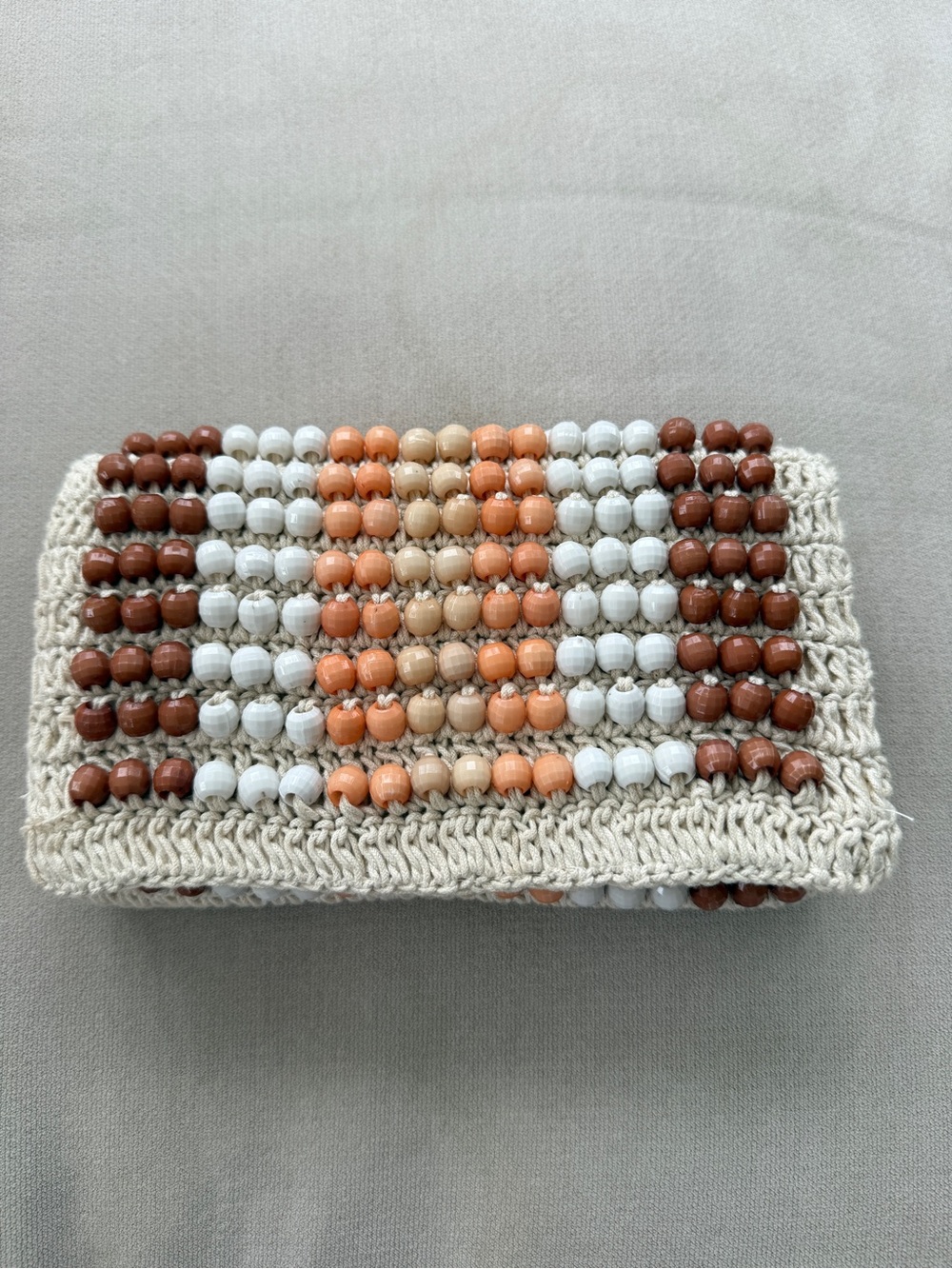 Anthropologie Beaded Knit foldover clutch convertible Bag